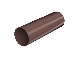 ТН ПВХ 125/82 мм, водосточная труба пластиковая (1,5 м), коричневый, шт.